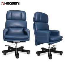 office home luxury high back blue leather boss director Comfortable executive chair office furniture chairs